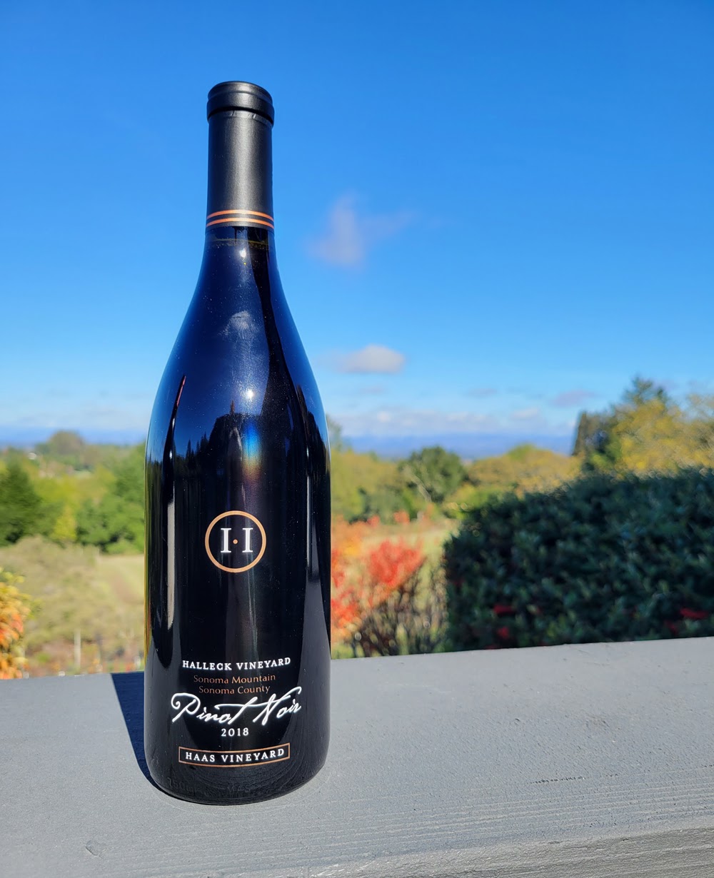 The Halleck Vineyard Haas Vineyard Pinot Noir 2018 from Sonoma Mountain.
