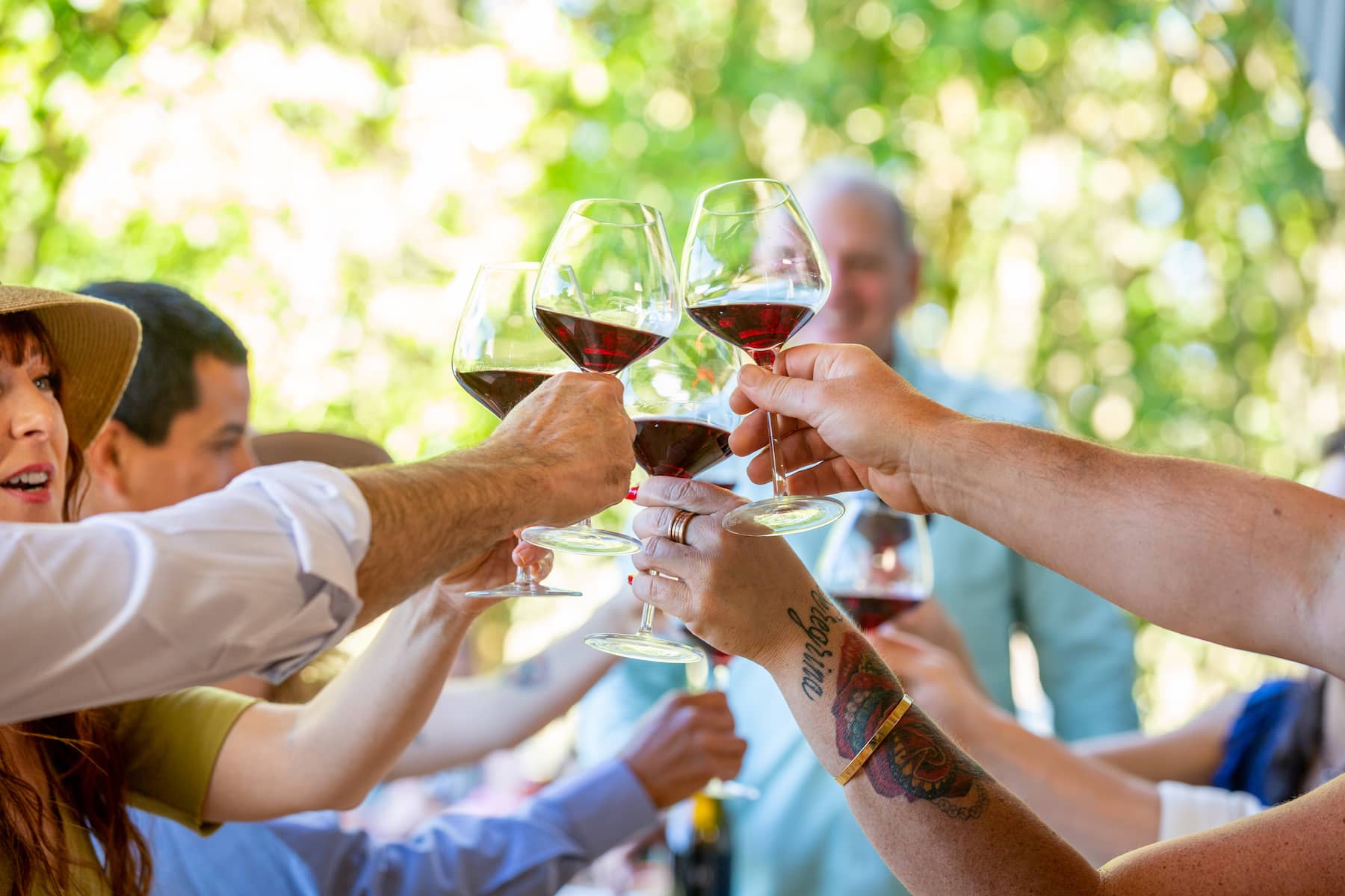 Sonoma wine tasting celebration