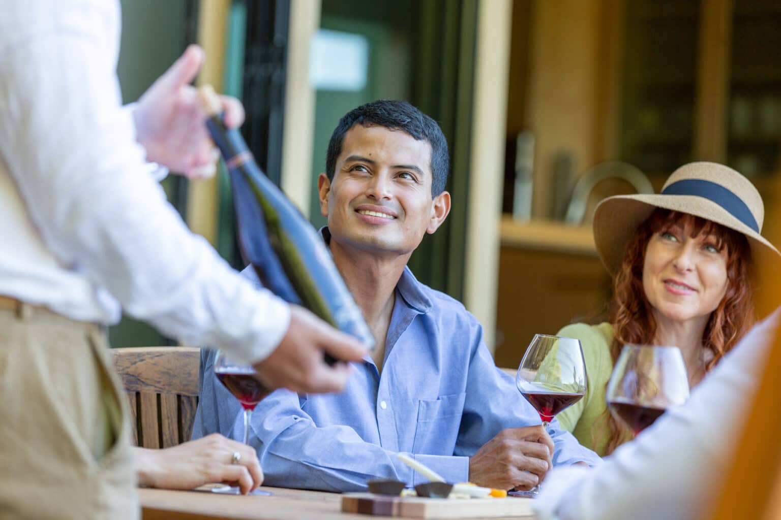 Taste wines on our deck with views of Sonoma Valley and Mt. Helena in Napa Valley.