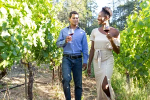 Romantic wine tastings at Halleck Vineyard in Sonoma Valley.